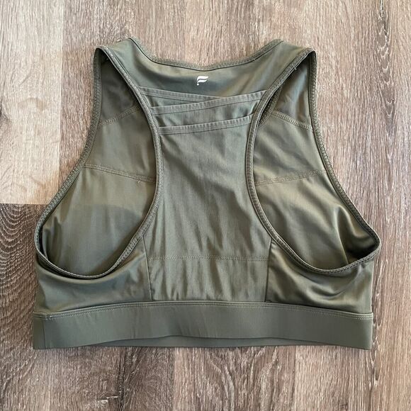 Fabletics Forest Green High-Neck Sports Bra - Picture 4 of 8